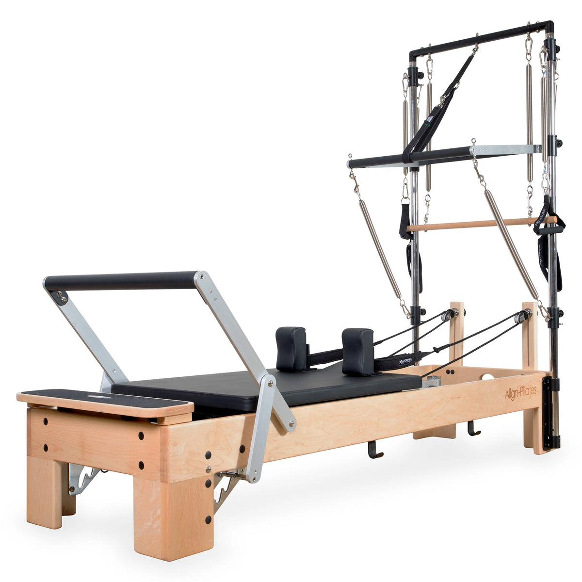 M8-Pro Maple Wood Pilates Reformer with Sitting Box